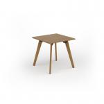 Unity dining table 800w x 800d with 4x solid oak legs, top in oak UDR88-O
