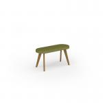 Unity low rectangular upholstered stool 1200w x 400d with solid oak legs UDS124