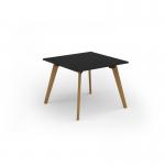 Unity worktable 1000w x 1000d with 4x solid oak legs ,top in black UDW1010-BK