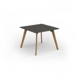 Unity worktable 1000w x 1000d with 4x solid oak legs ,top in onyx grey UDW1010-OG