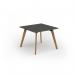 Unity worktable 1000w x 1000d with 4x solid oak legs ,top in onyx grey UDW1010-OG