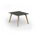 Unity worktable 1000w x 1200d with 4x solid oak legs, top in onyx grey UDW1012-OG