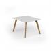 Unity worktable 1000w x 1200d with 4x solid oak legs, top in white UDW1012-WH