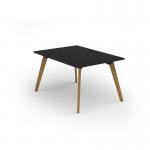 Unity worktable 1000w x 1400d with 4x solid oak legs, top in black UDW1014-BK