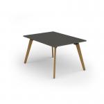 Unity worktable 1000w x 1400d with 4x solid oak legs, top in onyx grey UDW1014-OG