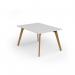 Unity worktable 1000w x 1400d with 4x solid oak legs, top in white UDW1014-WH