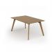 Unity worktable 1000w x 1600d with 4x solid oak legs, top in oak UDW1016-O
