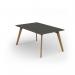 Unity worktable 1000w x 1600d with 4x solid oak legs, top in onyx grey UDW1016-OG