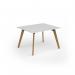 Unity worktable 1200w x 1000d with 4x solid oak legs, top in white UDW1210-WH