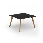Unity worktable 1200w x 1200d with 4x solid oak legs, top in black UDW1212-BK