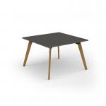 Unity worktable 1200w x 1200d with 4x solid oak legs, top in onyx grey UDW1212-OG