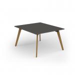 Unity worktable 1200w x 1400d with 4x solid oak legs, top in onyx grey UDW1214-OG