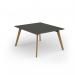 Unity worktable 1200w x 1400d with 4x solid oak legs, top in onyx grey UDW1214-OG