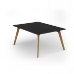 Unity worktable 1200w x 1600d with 4x solid oak legs, top in black UDW1216-BK