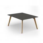 Unity worktable 1200w x 1600d with 4x solid oak legs, top in onyx grey UDW1216-OG