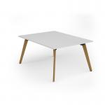 Unity worktable 1200w x 1600d with 4x solid oak legs, top in white UDW1216-WH