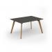 Unity worktable 1400w x 1000d with 4x solid oak legs ,top in onyx grey UDW1410-OG