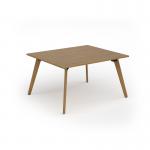 Unity worktable 1400w x 1200d with 4x solid oak legs, top in oak UDW1412-O