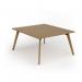 Unity worktable 1400w x 1600d with 4x solid oak legs, top in oak UDW1416-O