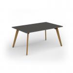 Unity worktable 1600w x 1000d with 4x solid oak legs ,top in onyx grey UDW1610-OG