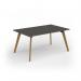 Unity worktable 1600w x 1000d with 4x solid oak legs ,top in onyx grey UDW1610-OG