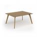 Unity worktable 1600w x 1200d with 4x solid oak legs, top in oak UDW1612-O