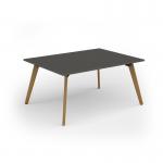 Unity worktable 1600w x 1200d with 4x solid oak legs, top in onyx grey UDW1612-OG