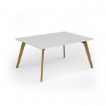 Unity worktable 1600w x 1200d with 4x solid oak legs, top in white UDW1612-WH