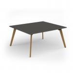 Unity worktable 1600w x 1400d with 4x solid oak legs, top in onyx grey UDW1614-OG