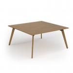 Unity worktable 1600w x 1600d with 4x solid oak legs, top in oak UDW1616-O