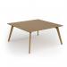 Unity worktable 1600w x 1600d with 4x solid oak legs, top in oak UDW1616-O