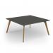Unity worktable 1600w x 1600d with 4x solid oak legs, top in onyx grey UDW1616-OG