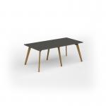 Unity worktable 2000w x 1000d with 4x solid oak legs, top in onyx grey UDW2010-OG