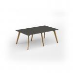 Unity worktable 2000w x 1200d with 4x solid oak legs, top in onyx grey UDW2012-OG