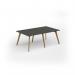 Unity worktable 2000w x 1200d with 4x solid oak legs, top in onyx grey UDW2012-OG