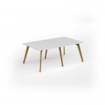 Unity worktable 2000w x 1200d with 4x solid oak legs, top in white UDW2012-WH