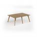Unity worktable 2000w x 1400d with 4x solid oak legs, top in oak UDW2014-O
