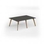 Unity worktable 2000w x 1400d with 4x solid oak legs, top in onyx grey UDW2014-OG