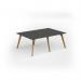 Unity worktable 2000w x 1400d with 4x solid oak legs, top in onyx grey UDW2014-OG