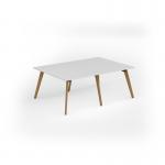 Unity worktable 2000w x 1400d with 4x solid oak legs, top in white UDW2014-WH
