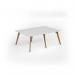 Unity worktable 2000w x 1400d with 4x solid oak legs, top in white UDW2014-WH