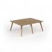 Unity worktable 2000w x 1600d with 4x solid oak legs, top in oak UDW2016-O