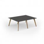 Unity worktable 2000w x 1600d with 4x solid oak legs, top in onyx grey UDW2016-OG
