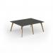Unity worktable 2000w x 1600d with 4x solid oak legs, top in onyx grey UDW2016-OG