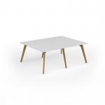 Unity worktable 2000w x 1600d with 4x solid oak legs, top in white UDW2016-WH