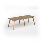 Unity worktable 2400w x 1000d with 4x solid oak legs, top in oak UDW2410-O