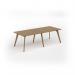 Unity worktable 2400w x 1000d with 4x solid oak legs, top in oak UDW2410-O