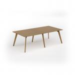 Unity worktable 2400w x 1200d with 4x solid oak legs, top in oak UDW2412-O