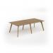 Unity worktable 2400w x 1200d with 4x solid oak legs, top in oak UDW2412-O