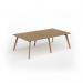 Unity worktable 2400w x 1400d with 4x solid oak legs, top in oak UDW2414-O